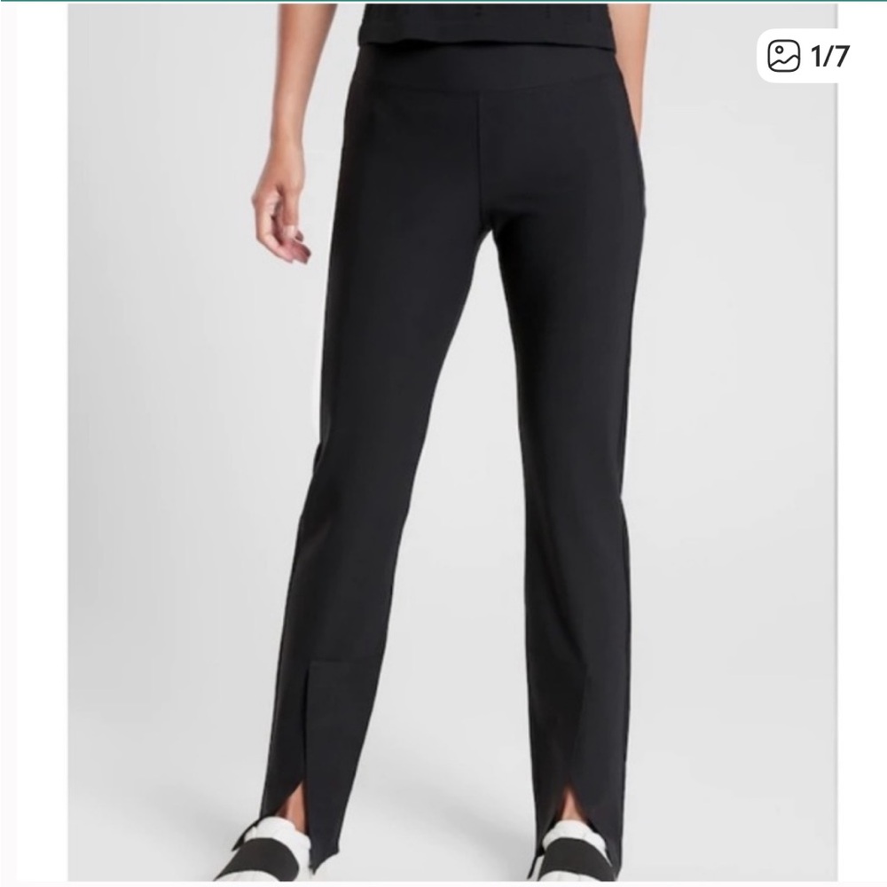 Athleta Interstellar Tights Black Split Hem Leggi… - image 1